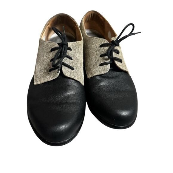 NAOT KEDMA Colorblock Derby In Black/ Beige/ Smoke lace up OXFORD shoes s 8 - Picture 3 of 7